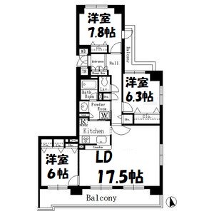 メルヴェイユ徳川 間取り図