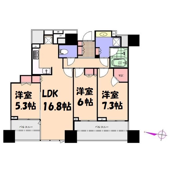 シティタワー名古屋久屋大通公園 間取り図