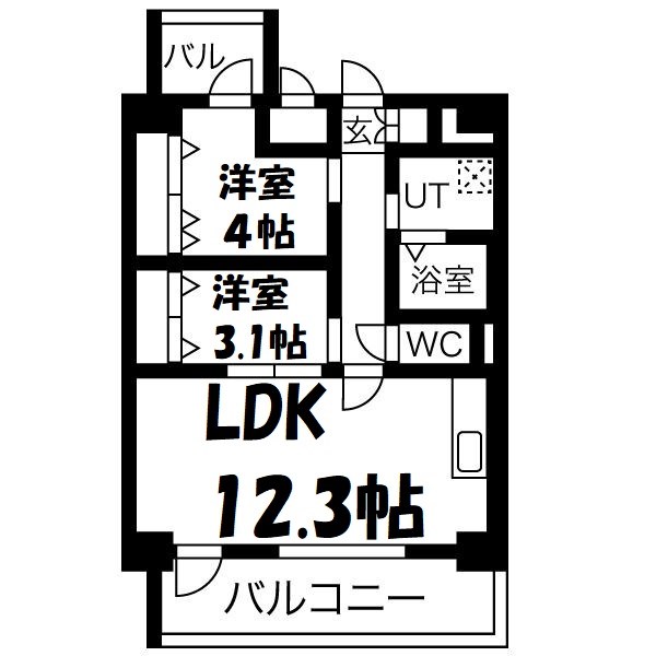 Brick Kamejima 間取り図