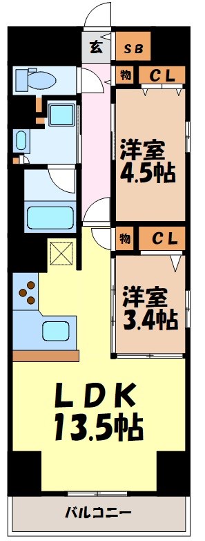 プレサンスロジェ栄三丁目 間取り図