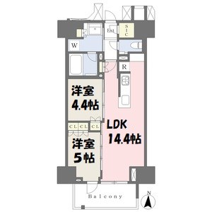 プラウド久屋大通 間取り図