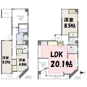 コーポジョイフル 間取り図