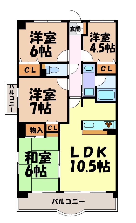 クレストヒルズ東山 間取り図