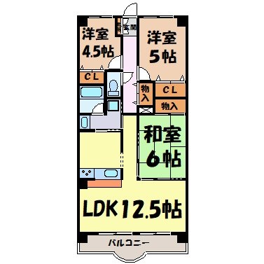 クレストヒルズ東山 間取り図