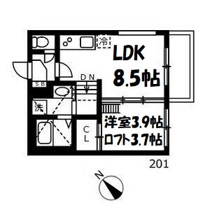 ハーモニーテラス志賀町Ⅸ 間取り図