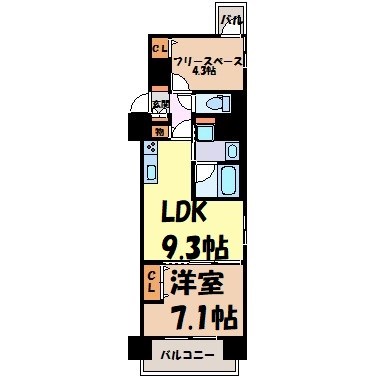 プレサンス丸の内フォート 間取り図