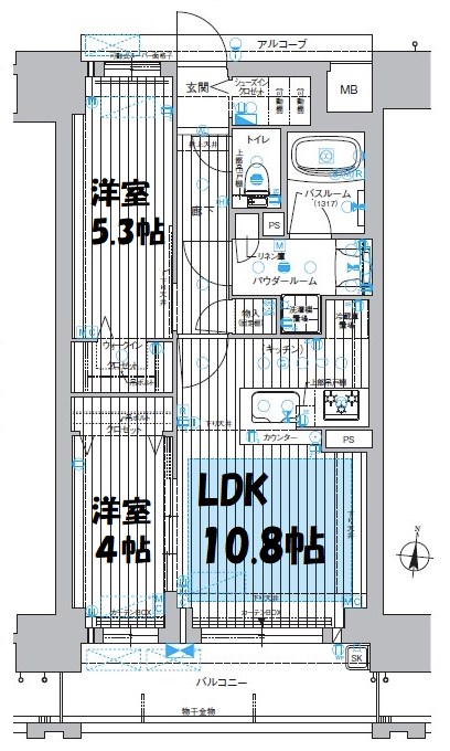 プレサンスロジェ栄三丁目 間取り図