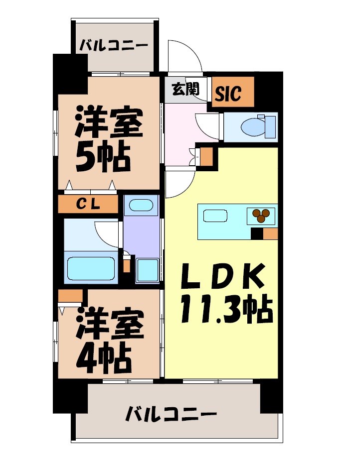 プレサンスロジェ栄パークサウス 間取り図