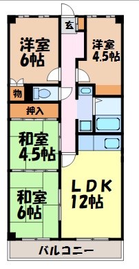 金山グランドハイツ 間取り図