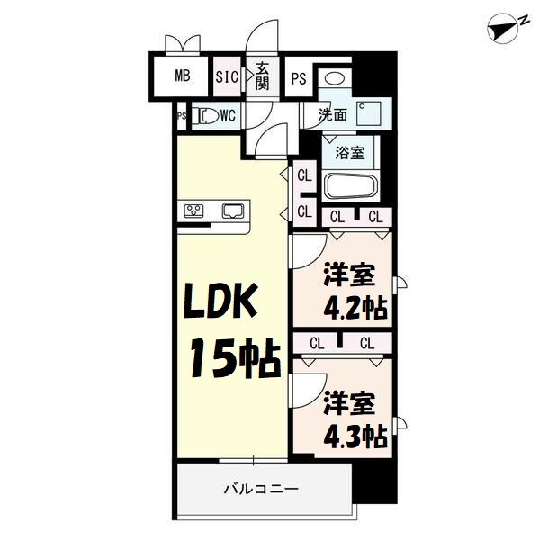 ザ・シンフォニア新栄 間取り図