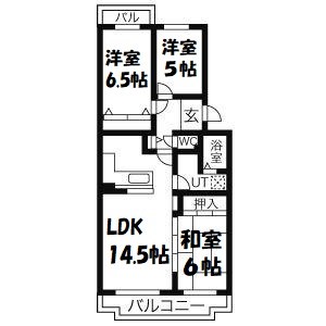 オーク・ヒルズ川名山 間取り図