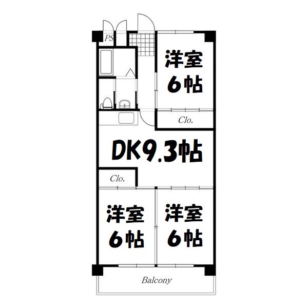 サンライズ江福 間取り図