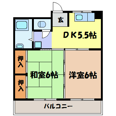 中央玻璃器マンション 間取り図