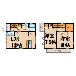 フィオーレ米野B棟 間取り図