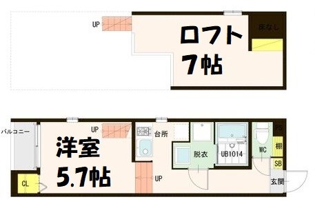 アオトゥーレ尾頭橋 間取り図