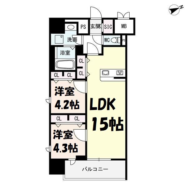 ザ・シンフォニア新栄 間取り図