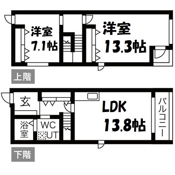 COULEURS BLANC 間取り図