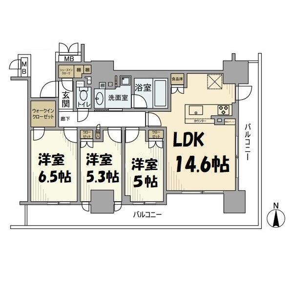 ローレルタワー藤が丘 間取り図