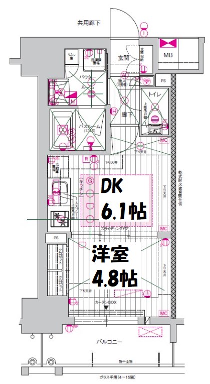 プレサンスロジェ名古屋駅GATE FRONT 間取り図