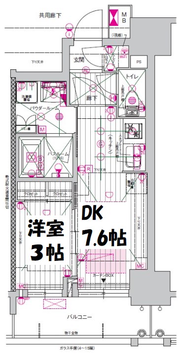 プレサンスロジェ名古屋駅GATE FRONT 間取り図
