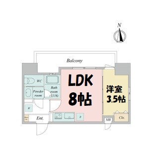 グランドゥール名駅西 間取り図