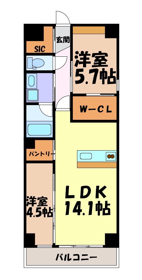 アーチレジデンス川名駅前 間取り図