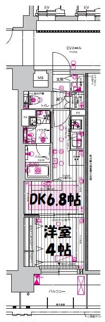 プレサンスロジェ金山駅前 間取り図