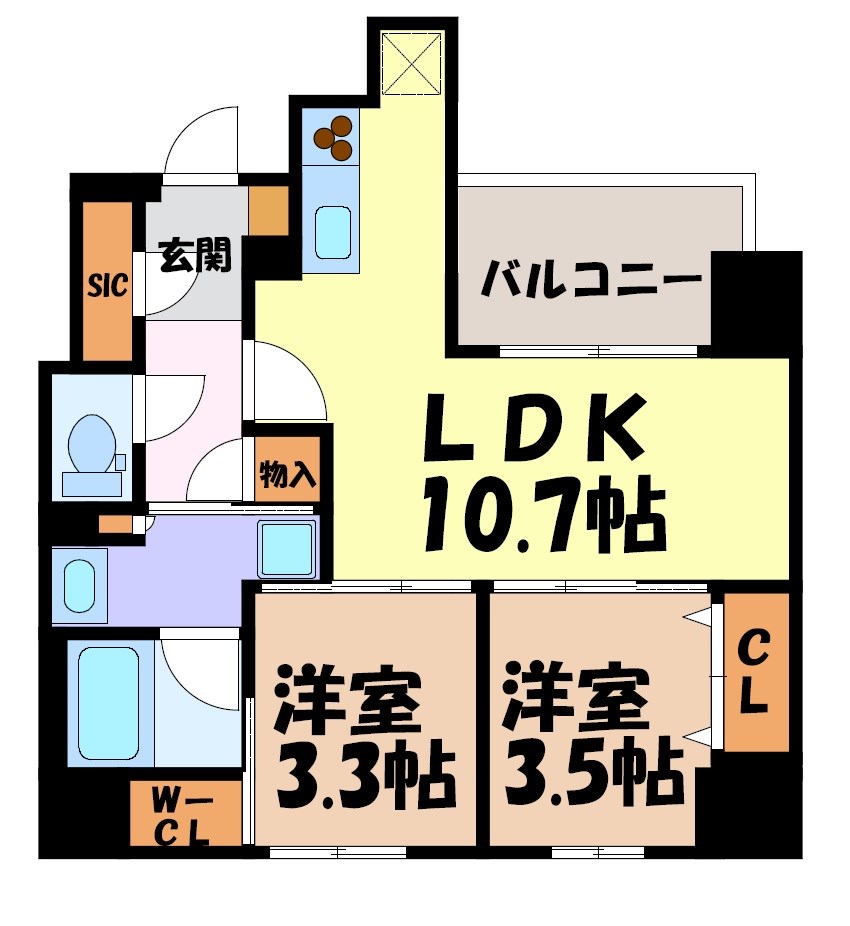 プレサンスロジェ大須白川公園 間取り図