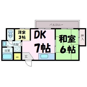 コーポ稲名 間取り図