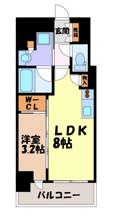 プレサンスロジェ大須白川公園 間取り図