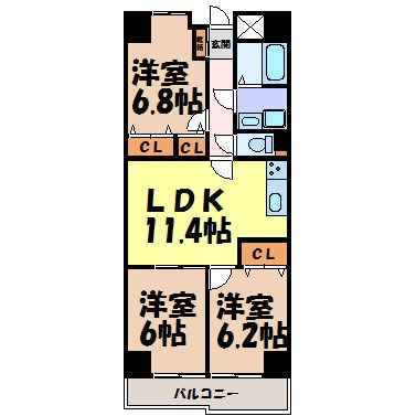 レジデンス代官町スクエア 間取り図