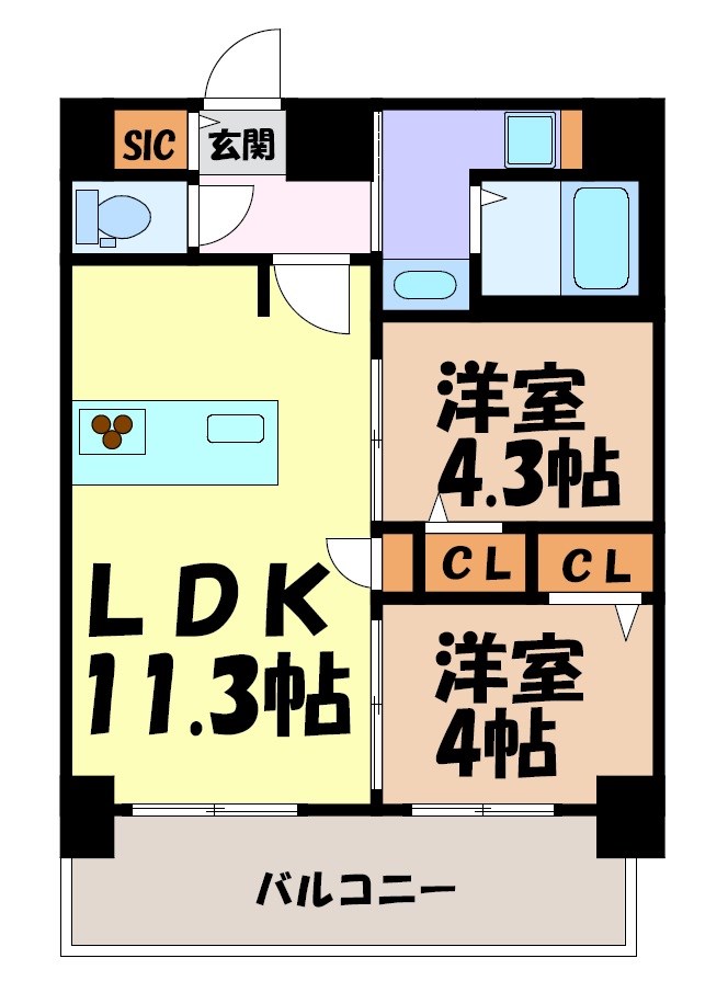プレサンス名古屋菊井セルカ 間取り図