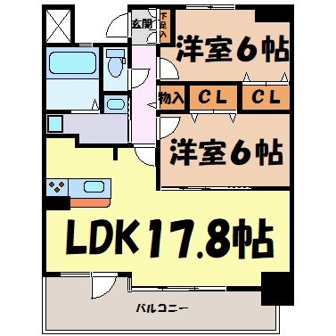 茶屋ヶ坂ライズ 間取り図