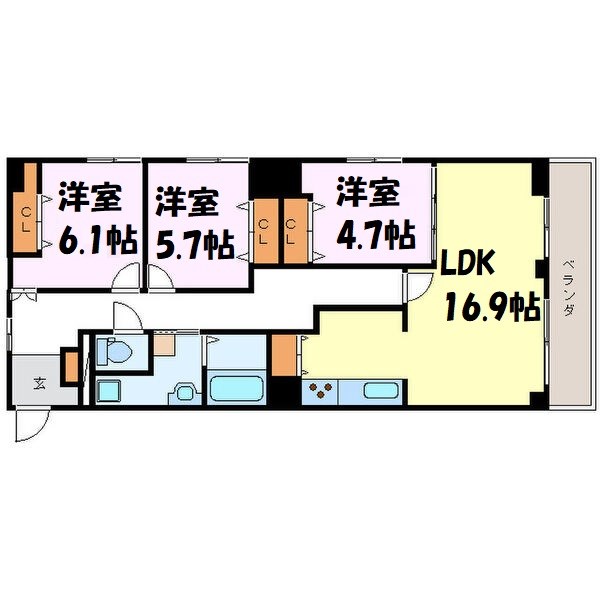 ファミール富士見 間取り図