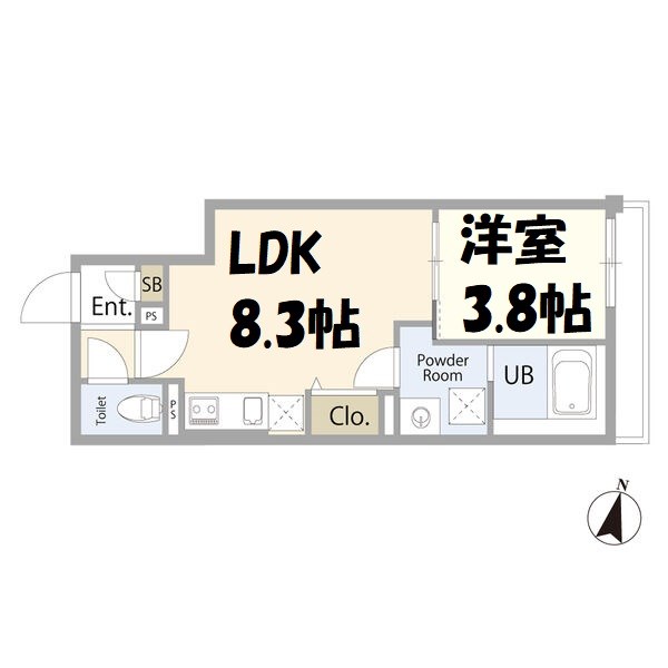 リーデンス名古屋駅西 間取り図