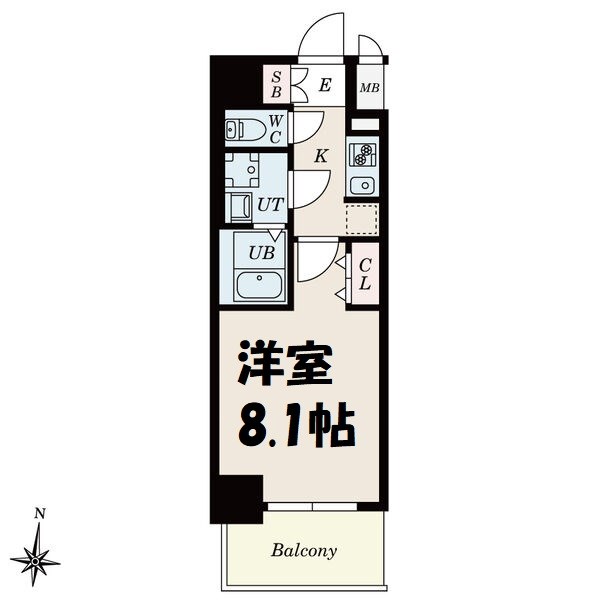S-RESIDENCE堀田NorthⅡ 間取り