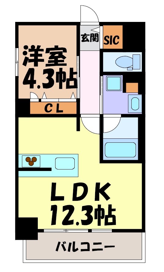 L&amp;amp;Cレジデンス鶴舞公園 間取り図