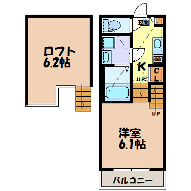 K Flat 間取り図