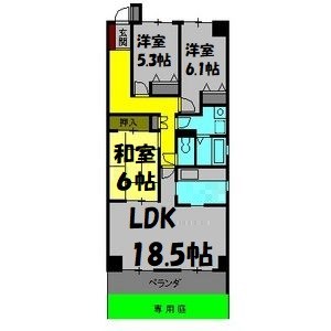 サクラ雪見レジデンス 間取り図