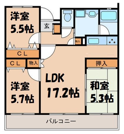 ベルコート大島 間取り図