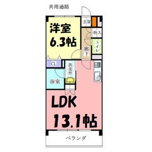 パセオⅠ 間取り図