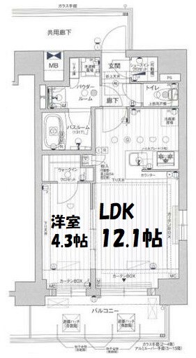 プレサンスロジェ車道駅前SOUTH 間取り図