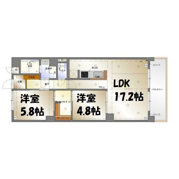 レスポアール豊岡 間取り図