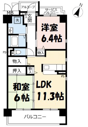 アーバニア大曽根駅前2号棟 間取り図