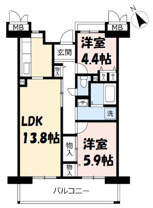 アーバンラフレ星ヶ丘8号棟 間取り図