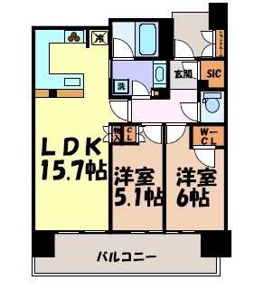 プレサンスタワー久屋大通ザ・レジデンス 間取り図