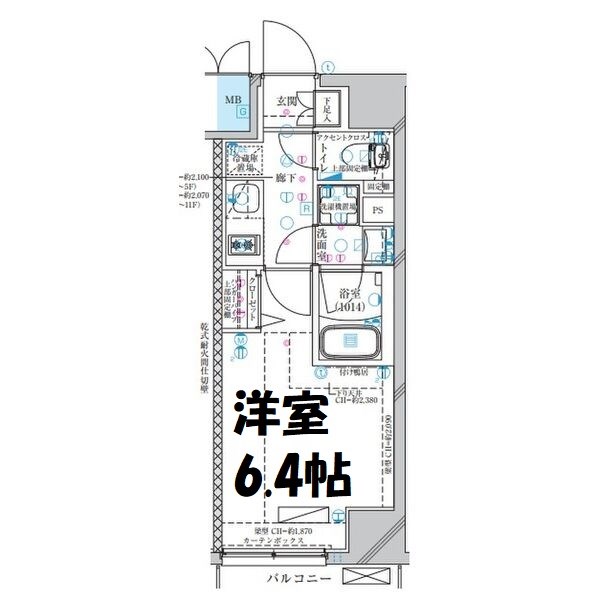 ディアレイシャス大須観音Ⅲ 間取り図