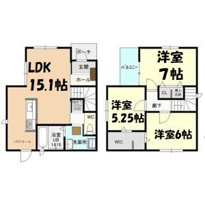 春岡1-22KODATEXIVC棟 間取り図