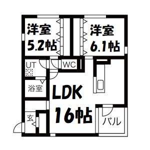 アリヴィオ北山 間取り図