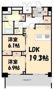グランルクレ新栄イースト 間取り図